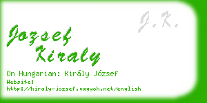 jozsef kiraly business card