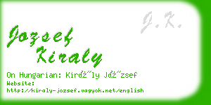 jozsef kiraly business card